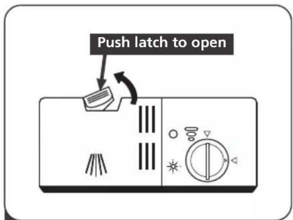 Push latch to open