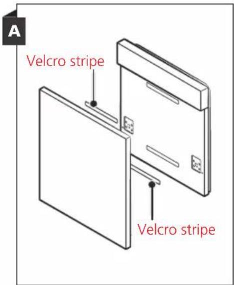 A Velcro stripe Velcro stripe