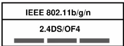 IEEE 802.11b/g/n 2.4DS/OF4