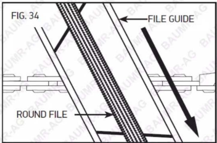 FIG. 34 FILE GUIDE ROUND FILE