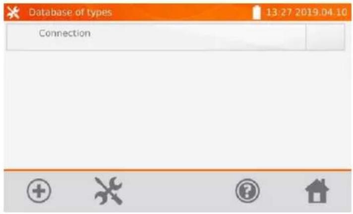 Database of types 13:27 2019.04.10 Connection