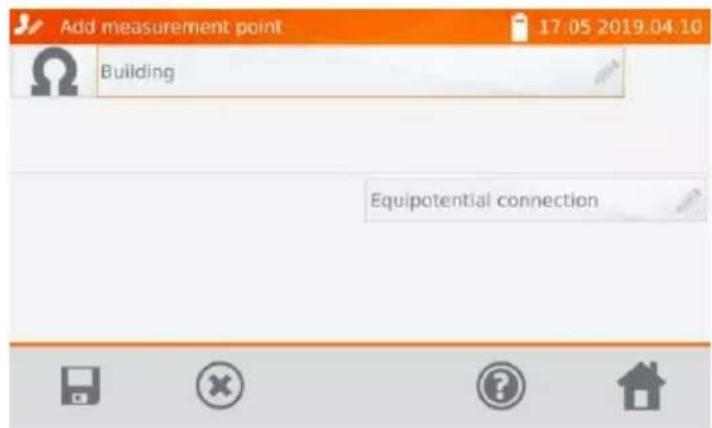 Add measurement point 17:05 2019.04.10 Building Equipotential connection