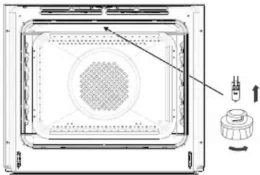 AMICA AC6122X - Replacing the halogen bulb in the oven - 1
