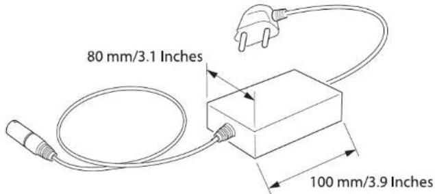 80 mm/3.1 Inches 100 mm/3.9 Inches