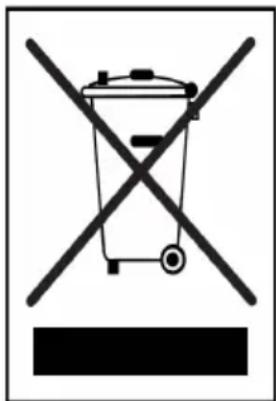 Prohibition sign showing a trash bin crossed with a crossed-out line, indicating no waste or discharge.