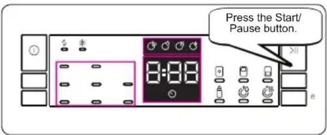 Press the Start/ Pause button.