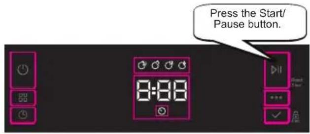 Press the Start/ Pause button.