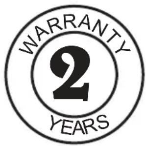 WARRANTY 2 YEARS