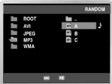 ROOT AVI JPEG MP3 WMA ... MP3 A MP3 B MP3 C RANDOM