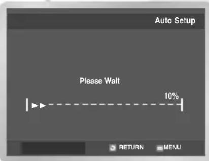 Auto Setup Please Wait 10% RETURN MENU