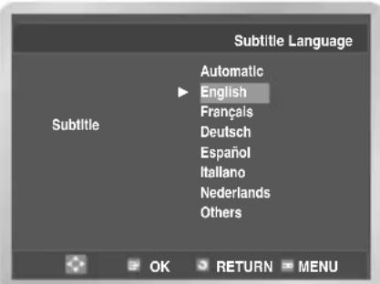Subtitle Language Automatic English Français Deutsch Español Italiano Nederlands Others Subtitle