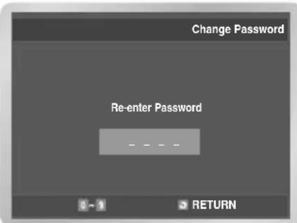 Change Password Re-enter Password RETURN
