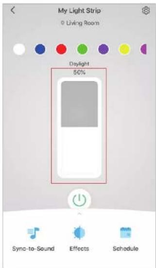My Light Strip Living Room Daylight 50% Sync-to-Sound Effects Schedule