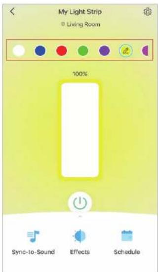 My Light Strip © Living Room 100% Sync-to-Sound Effects Schedule
