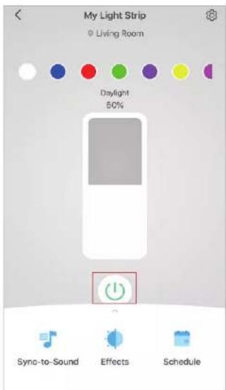 My Light Strip © Living Room Daylight 50% Sync-to-Sound Effects Schedule