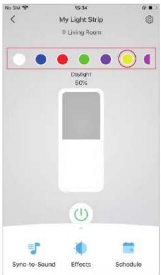 No 3M 15:34 My Light Strip © Living Room Daylight 50% Sync-to-Sound Effects Schedule