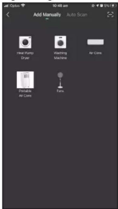 Add Manually Auto Scan Heat Pump Dryer Washing Machine Air Caps Probable Air Caps Fire
