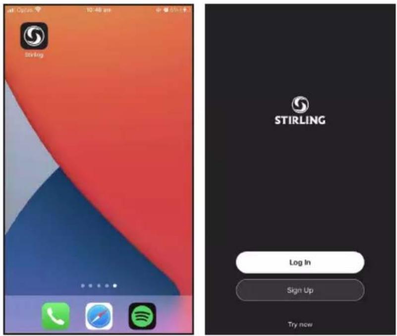 all Options 10:46 am Stirling STIRLING Log In Sign Up Try now