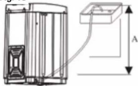 Technical line drawing of a device with internal components and labeled dimension A (no text or symbols beyond basic geometry)