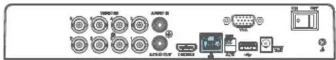 Diagram of an electronic device rack with labeled components including power, audio, and control units