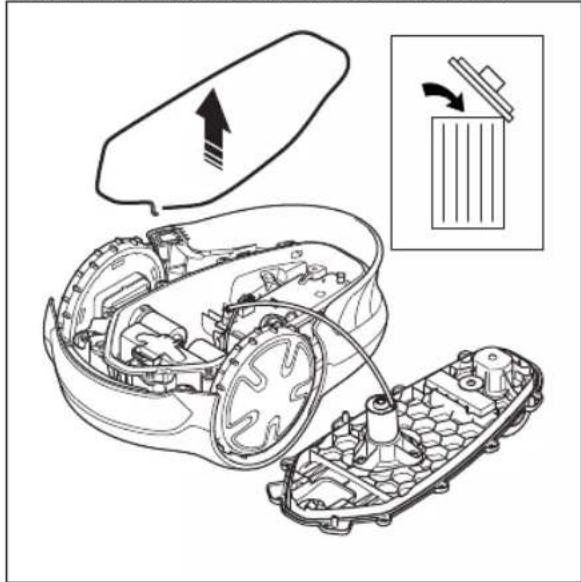 Technical diagram showing mechanical assembly with labeled components and directional arrows indicating movement or flow.
