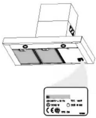 Technical diagram of a ceiling-mounted air conditioner unit with labeled components and a digital display showing temperature and safety indicators.