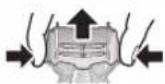 PANASONIC ES-BST2Q - ▶ Removing the carrying holder - 1