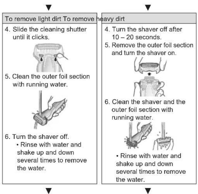 PANASONIC ES-BST2Q - Cleaning the shaver - 2