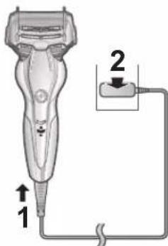 PANASONIC ES-BST2Q - 將轉接器插入家用插座。 - 1