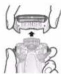 PANASONIC ES-BST2Q - ▶ Removing the outer foil section - 1
