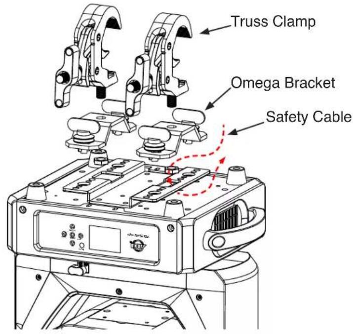 Truss Clamp Omega Bracket Safety Cable