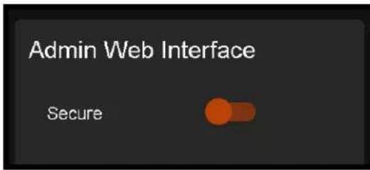 Admin Web Interface Secure