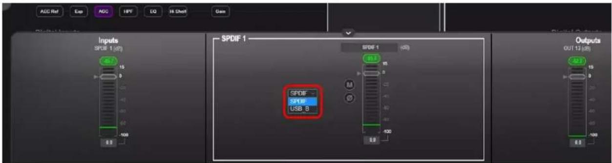 AUC Ref Cap AUC HPF EQ Hk Shift Gain Inputs SPDF 1 (dB) 6.7 0 -100 8.9 SPDIF 1 SPDF 1 (dB) 11.2 0 -40 -60 -80 -100 M SPDIF SPDIF USB_B 8.9 Outups OUT 13 (dB) 5.7