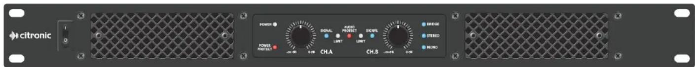 citronic POWER SIGNAL AVOID PROTECT SIGNAL BRIDGE STUDIO POWER PROTECT CH.A CH.B CH.B 0 dB 0 dB 0 dB 0 dB NOMO