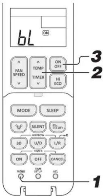 MITSUBISHI DXK05ZTLA-WF - Backlight setting - 1