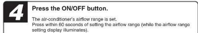 MITSUBISHI DXK05ZTLA-WF - Airflow range setting - 5