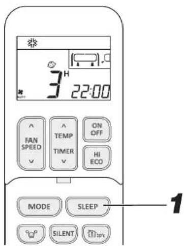 MITSUBISHI DXK05ZTLA-WF - SLEEP TIMER operation - 2