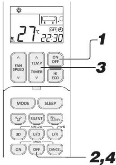 MITSUBISHI DXK05ZTLA-WF - OFF TIMER operation - 1