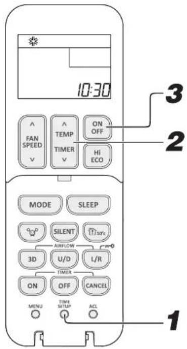 MITSUBISHI DXK05ZTLA-WF - Current time setting - 1