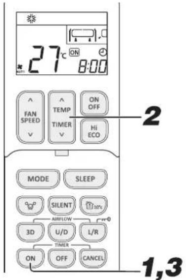 MITSUBISHI DXK05ZTLA-WF - ON TIMER operation - 2