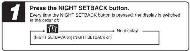 MITSUBISHI DXK05ZTLA-WF - NIGHT SETBACK operation - 2