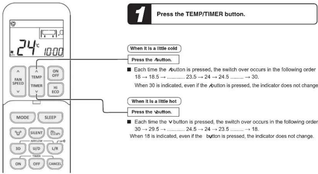 MITSUBISHI DXK05ZTLA-WF - Temperature adjustment during AUTO mode - 1
