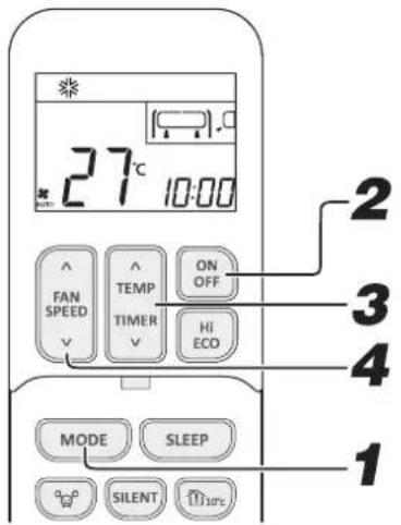 MITSUBISHI DXK05ZTLA-WF - COOL/HEAT/DRY/FAN mode operation - 1