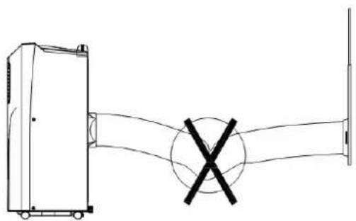 Diagram showing a device connected to a circular component with a cross symbol (no text or labels)