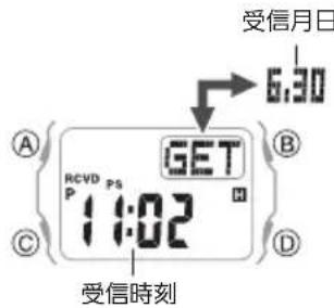 CASIO Baby-G BGD-570 - ① 時刻モードの状態⑨ ボタンを押します。 - 1