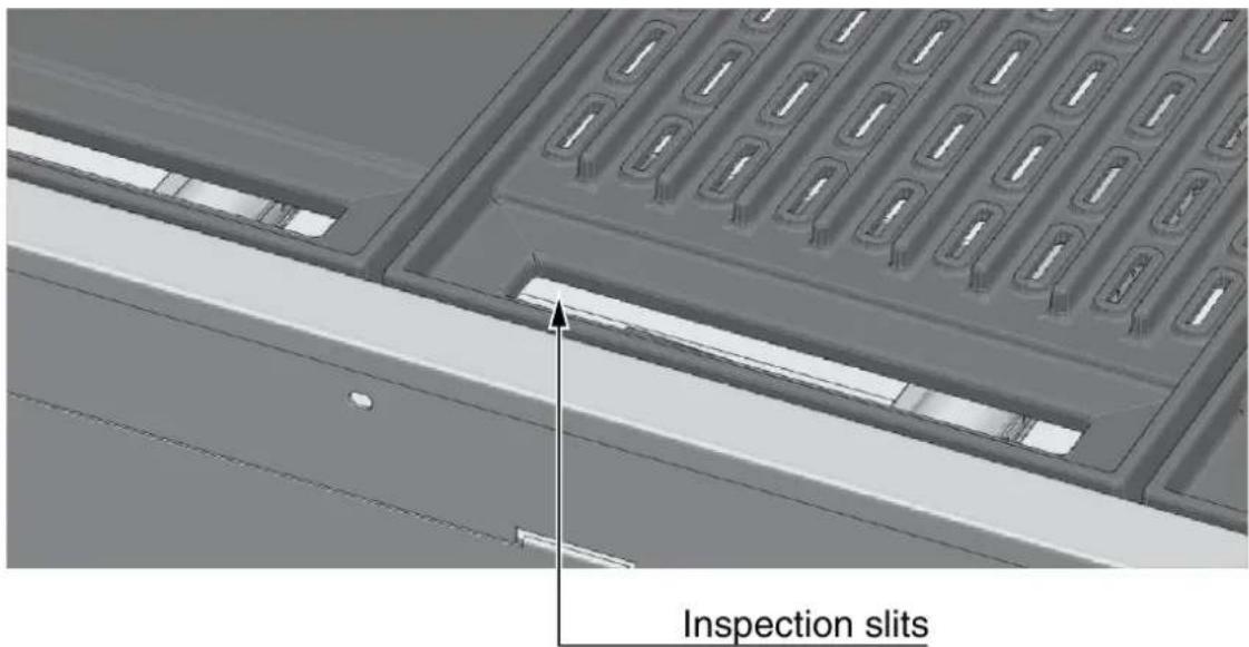 Inspection slits