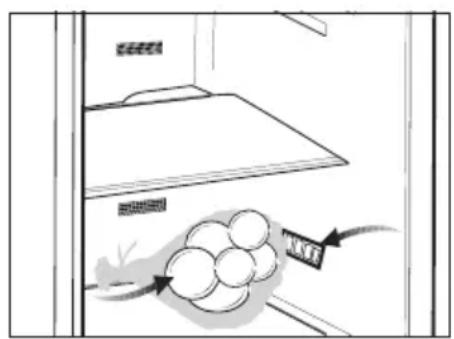 BEKO RDNT200I50S - Recommendations for the fresh food compartment - 1