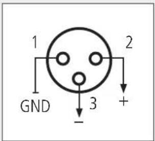 1 GND 2 + 3 -