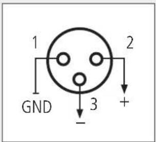 1 GND 2 + 3 -
