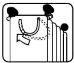 Simple line drawing of a bag with a handle and dotted outline, no text or symbols present